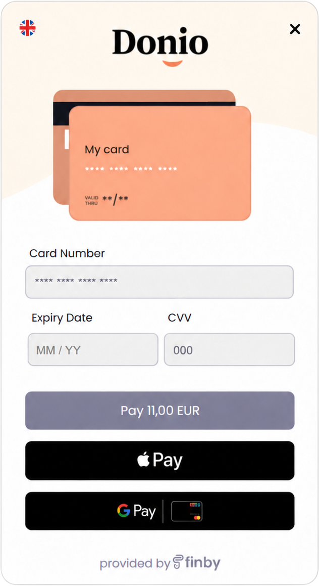 Donio payment page